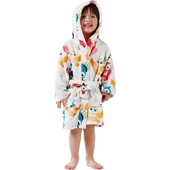 Enfants Peignoir gar ons Filles Capuche Robes Enfant Doux