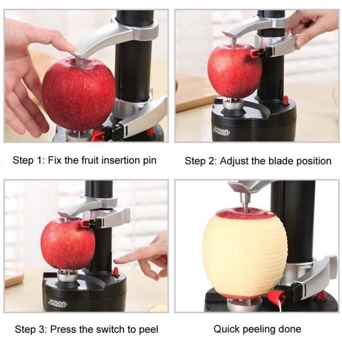 Acheter Éplucheur automatique sans effort Rotation manuelle pommes  multifonctionnelles poires pommes de terre Fruits légumes Machine à éplucher  automatique lisse