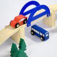 Train en bois - LITTLETOM - 96 pièces - Jouets en bois inclus - Set de train-Set 6 Mètres Rails de guidage-3
