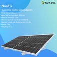 NuaSol Support pour panneau solaire jusqu'à 105 cm - Toit plat PV - Réglable de 0 à 90 ° - Kit - Aluminium - Matériel de montage-3