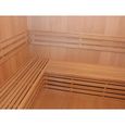 Sauna traditionnel Finlandais 4-5 places FABORG vitré avec étagères - 200x180x200-3
