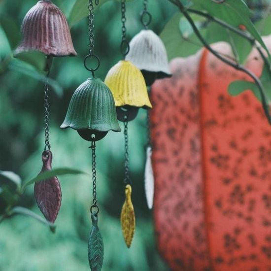 Carillon à vent japonais en fonte,style japonais,temple à  suspendre,décoration pour jardin,terrasse,porte,chambre extérieure[556] -  Cdiscount Jardin