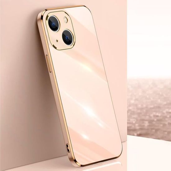 Coque IPhone 12 Pro Max Avec Coulisseau Appareil Photo - Protection Militaire - Anneau Magnétique Or Rose