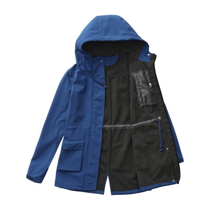 Noir HOMME Jacket imperméable coupe-vent à capuche et poches zippées de