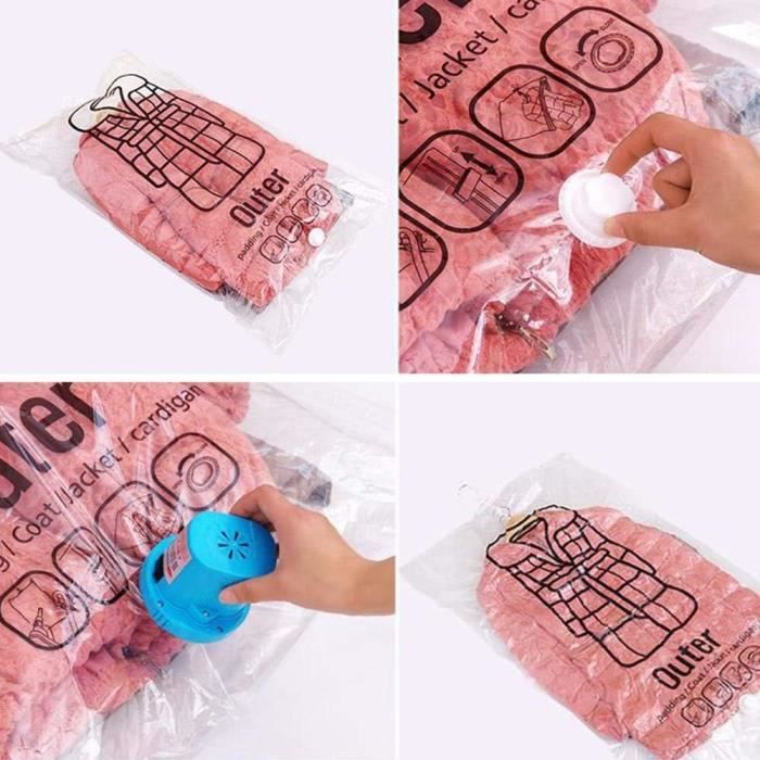 Lot De 4 Sacs De Rangement Sous Vide A Suspendre Pour Vetements 80 D Economie D Espace Pour Les Manteaux D Hiver Vestes u7567 Cdiscount Maison