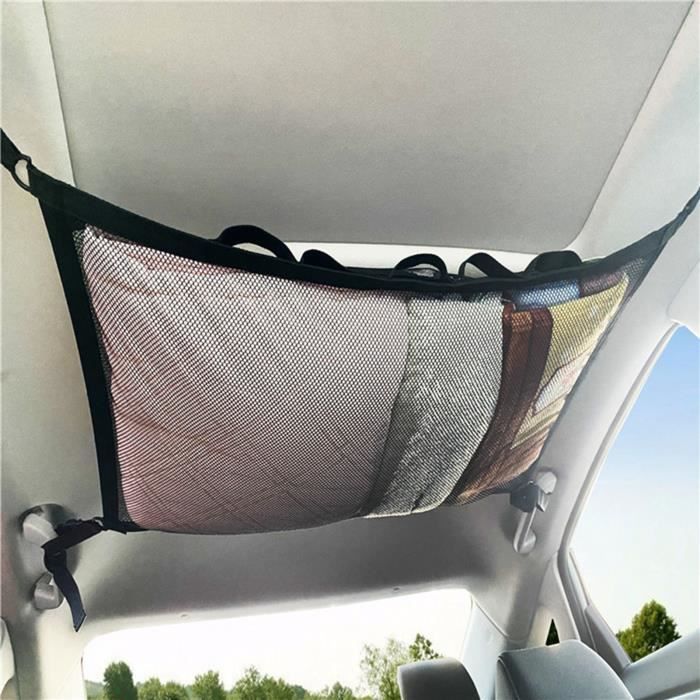 Filet de rangement de voiture, filet de toit de voiture réglable durable en  polyester, pour ranger la couverture de tissus - Cdiscount Auto