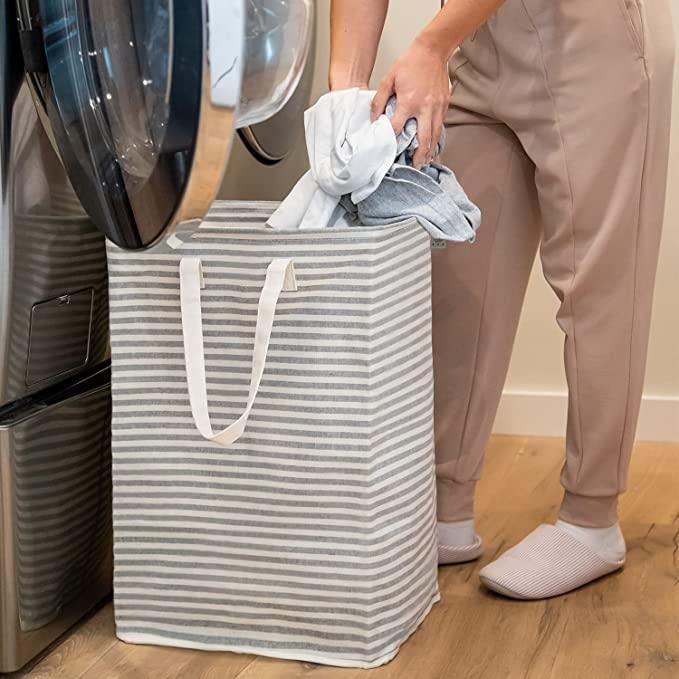 Ménage vêtements sales pliable 96L panier sac de rangement panier à linge  bac à laver