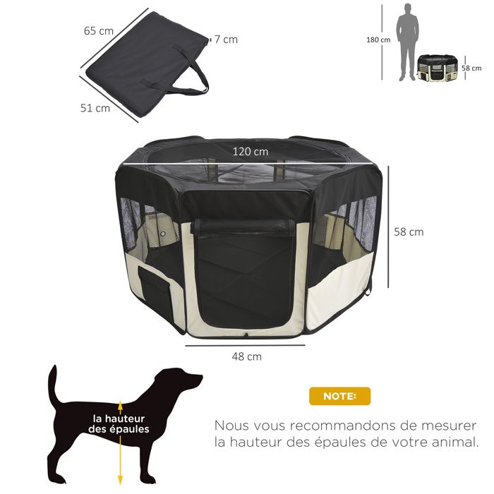 Parc Pour Petits Animaux Pawaboo – Pliable, Avec Fermeture éclair, Forme Hexagonale, Magenta