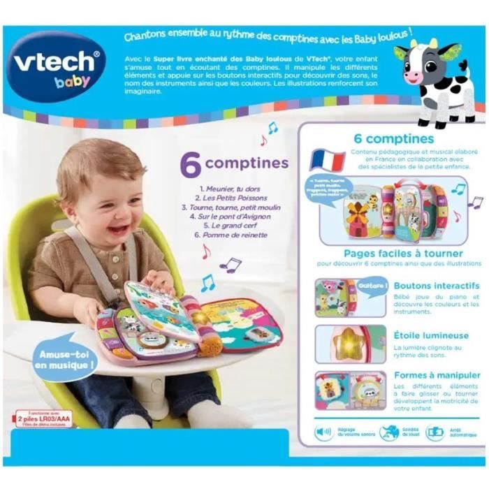 Super livre enchanté des baby loulous assortis 3 bleus + 3 roses dè