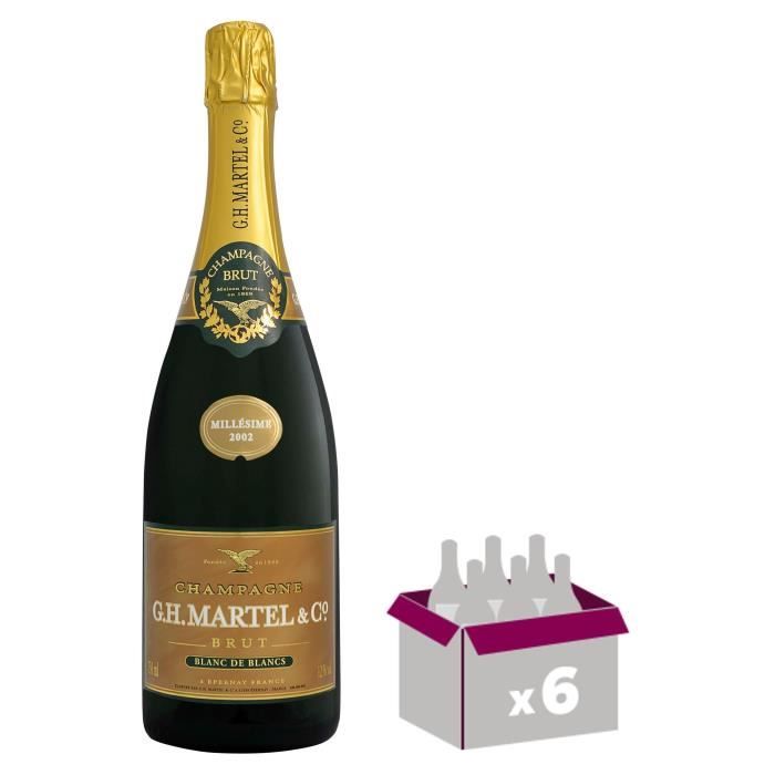 GH MARTEL 2002 Champagne Brut - Blanc de Blancs - 75 cl x 6