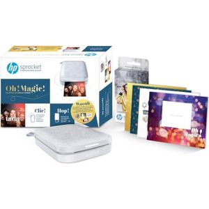 HP Sprocket Grise 200+1 pack papier Zink 20 feuilles+1 kit 6 cartes à personnaliser+stickers