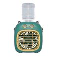 Climatiseur portable, ventilateur par évaporation, 4 vitesses, mini climatiseur personnel USB, design dessin animé (vert)