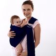 Porte-bébé nouveau-né MOONMINI - Fronde infantile avec anneau - Bleu-0