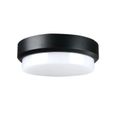 IY21363-Plafonnier d'extérieur LED Applique étanche à la poussière 100-265V 12W plafonnier 6500K Corridor (Noir et blanc,  PLAFONN-0