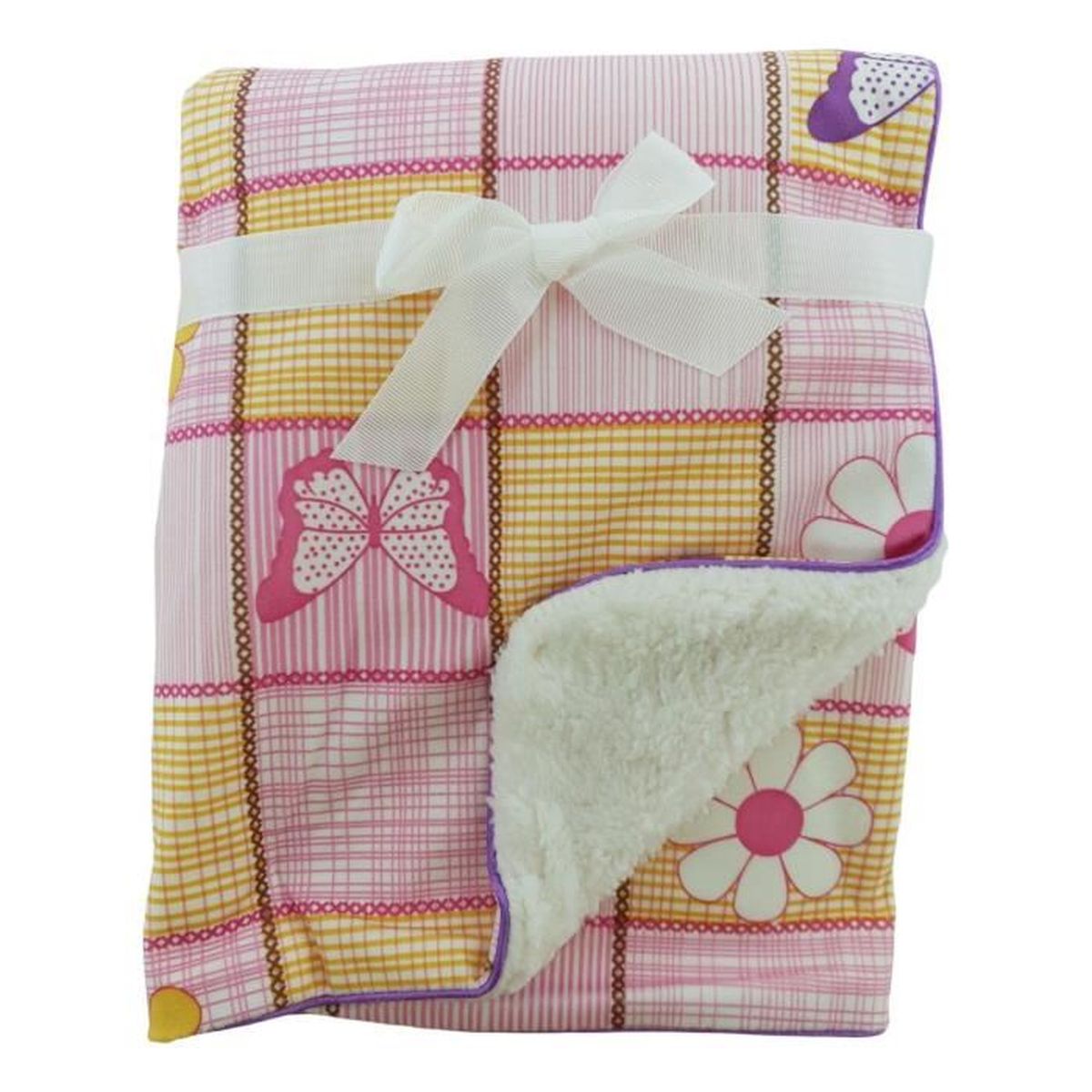Couverture Plaid Pour Bebe Fille Super Doux Texture Polaire Rose Avec Motif Papillons Et Fleurs 75x100cm Cdiscount Puericulture Eveil Bebe