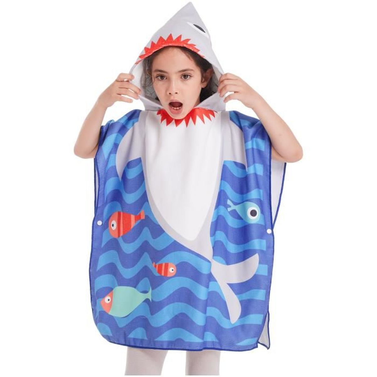 Poncho à Capuche Enfants, Chickwing Microfibre Serviette Avec Capuche Cartoon Peignoir De Séchage Rapide Robe De Bain Plage Poncho De Natation Pour Garçons Et Filles (60x80cm,algue