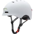 SDLOGAL Casque de vélo pour adultes hommes femmes avec lumière USB rechargeable - Blanc - Taille M