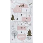 Tapis enfant Marelle blanc gris et rose - HOME DECO KIDS - Rectangulaire - Coton - 0,5 x 70 x 140 cm