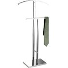 DECLIKDECO Valet de Chambre Multifonctionnel Lund - Penderie pour Vêtements en Acier - Argenté - Versa