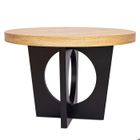 MENZZO Table ronde extensible Kalipso Chêne Clair et Noir