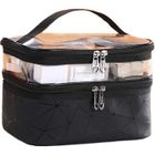 NOVAGO Trousse de Toilette - Vanity - Double étage - Plastifié - Solide - Imperméable - Noir