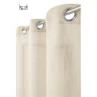 RIDEAUDISCOUNT Voilage Grande Largeur 280 x 240 cm à 14 Oeillets Effet Lin Irisé Ecru avec Fil Lurex Doré