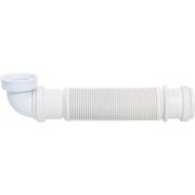 Siphon Universel Pour évier 1½” Avec Prise Lave-vaisselle – Sortie 40 Mm, Hauteur Réglable 130-300 Mm, Blanc, Gain De Place - 10