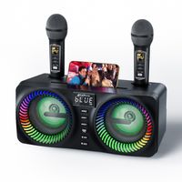TTLIFE Système de Karaoké Portable, Enceinte Sono 30W avec 2 Microphones sans Fil UHF et Emplacement Rechargeables Les Amis Maison