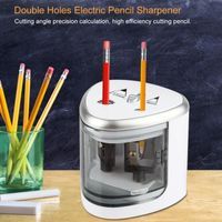 Double trous  électrique taille crayon école papeterie automatique taille crayon papeterie de bureau HB038 -ZOO