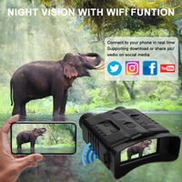 Jumelle Vision Nocturne 4K, Écran de 3,2 pouces / 850NM Portée de Vision /Vision Nocturne jusqu'à 800 m/Avec Carte mémoire 32G