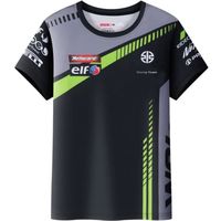 T-shirt de course - Kawasaki - Manches courtes - Noir - Homme