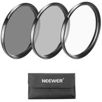 Neewer 40,5mm Kit de Filtre d'Objectif: Filtre UV + Filtre CPL + Filtre ND4 + Filtre Pochette pour Sony A6000, NEX Séries Caméras av