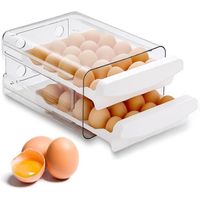 Boite de Rangement Cuisine, Tiroir à œufs, plateau à œufs, Boîte de stockage d'oeufs, Support de stockage d'œufs de type tiroir