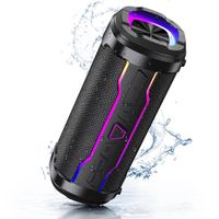 Enceinte Bluetooth Portable 24W Avec Lumières RGB - Étanche IPX6 - 12h Autonomie - Micro Intégré - Pour Vélo, Plage, Extérieur - 9