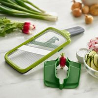 Joseph Joseph Multi-Grip Mandoline De Cuisine Verte - Coupe Légumes Réglable Avec Grip De Précision