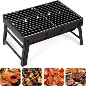BARBECUE Barbecue au charbon de bois, portable et pliable, barbecue à charbon de table pour pique-nique, voyage, jardin, camping - Taille M
