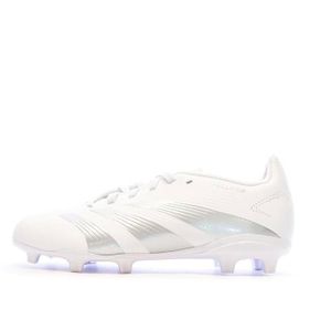 Chaussures de Foot Blanches Junior Adidas Predator League FG