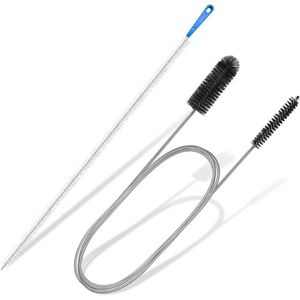 FINEASY Lot 13 Brosse Nettoyage Flexible 200 Cm – Déboucheur Canalisations, Aquarium, Biberon, Douche