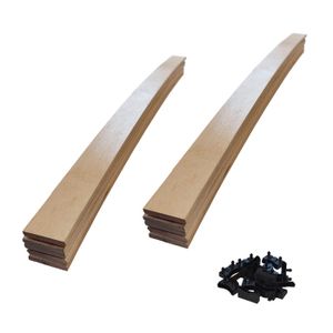Supports De Lattes Xiaonn - Lot De 20 - Pour Lits 60-62 Mm - Plastique Noir - Capuchons Centraux/Extrémités