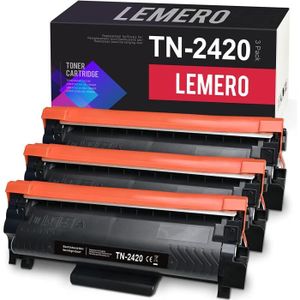 LEMERO 3 Toner Compatible pour Brother TN-2420 TN2420 TN2410 [avec