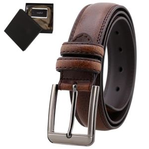 Yauging Homme en Cuir Véritable Ceinture Noire Taille L 100 cms B21 Yauging Homme en Cuir Véritable Ceinture Noire Taille L 100 cms B21