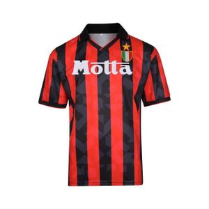MAILLOT DE FOOTBALL - T-SHIRT DE FOOTBALL - POLO DE FOOTBALL Maillot Vintage AC Milan 1994 Rouge/Noir 100 % Pol