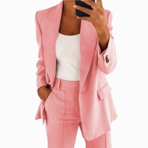 COSTUME - TAILLEUR Tailleur Femme 2pcs Elegant Slim Fit Blazer Veste 