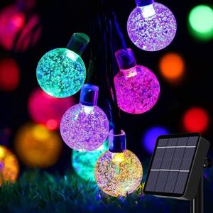 Guirlande lumineuse solaire ampoules rondes 60 LED blanc chaud BILLY 6 –