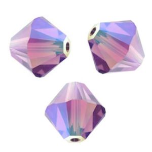 25 toupies 4mm cristal cristal de swarovski.