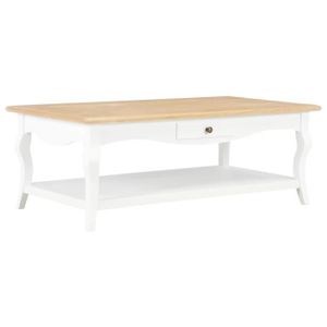 TABLE BASSE Table basse - VIDAXL - MON* NEUF - Blanc - Rectangulaire - Laqué