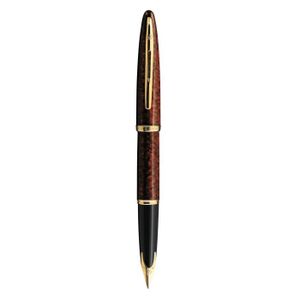 Stylo - Parure WATERMAN Carene Ambre stylo plume, Ambre, attributs dorés, plume fine 18K, Coffret cadeau