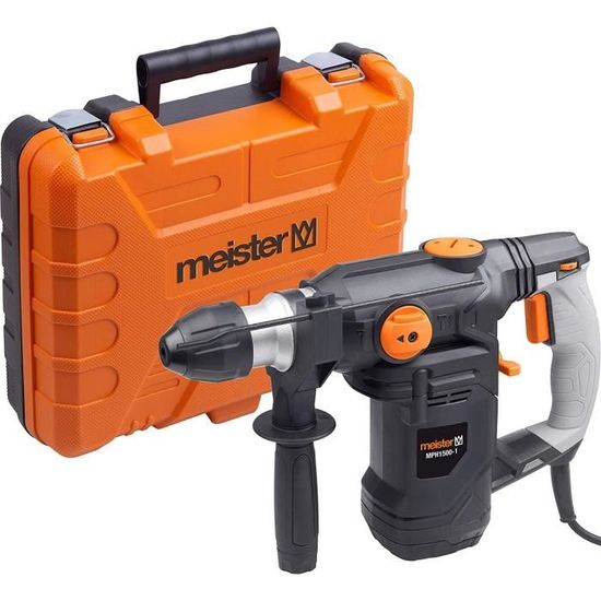 Marteau perforateur - MEISTER - MPH1500-1 - 1500W - Filaire - Noir, gris et orange - Béton