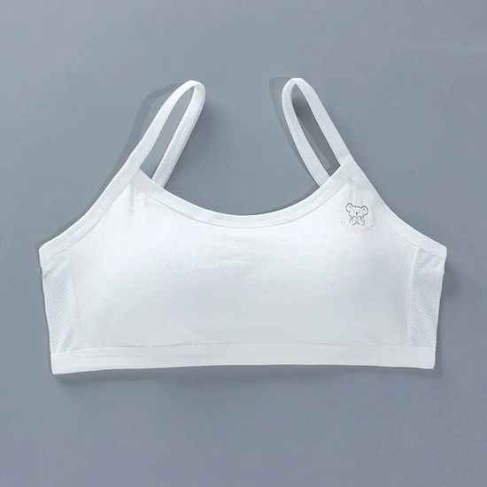 Soutien-gorge D'entraînement Pour Adolescentes - Coton Doux, Coussinets Amovibles - Taille 8-14 Ans - Couleurs Assorties