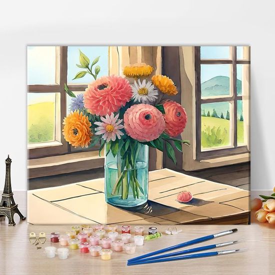 Kit De Peinture Par Numéros Pour Adultes, Oiseaux à Faire Soi-même